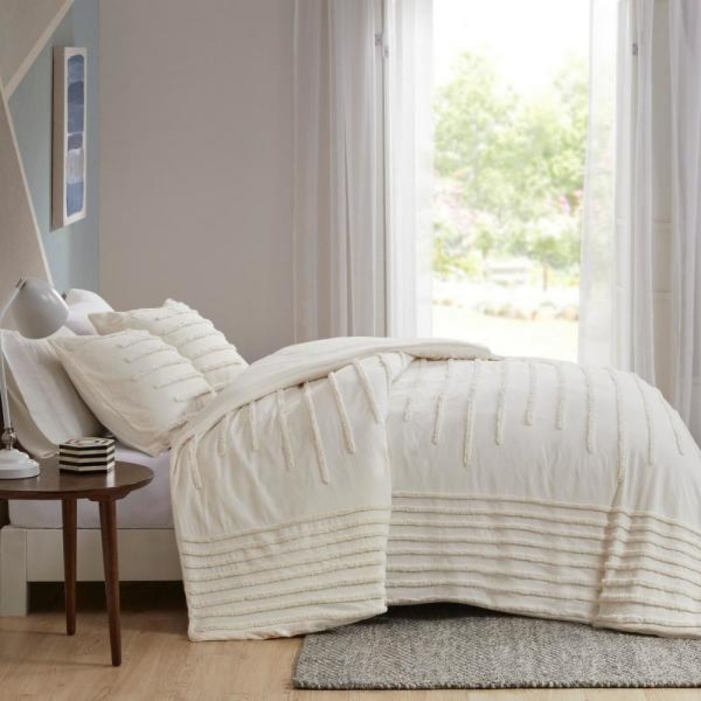 3-Piece Chenille Cotton Quilt Set with Shams - Picture 3 of 6